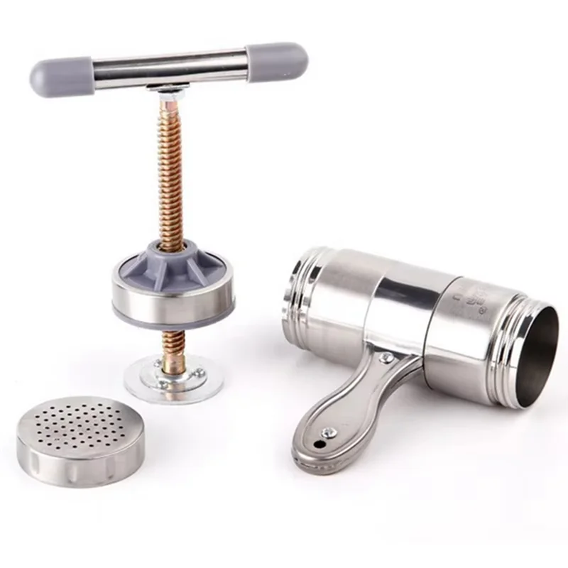 

ABZC-Hollow 5 Head Stainless Steel Manual Noodle Machine Pasta Cutter Noodle Maker Kitchen Tool