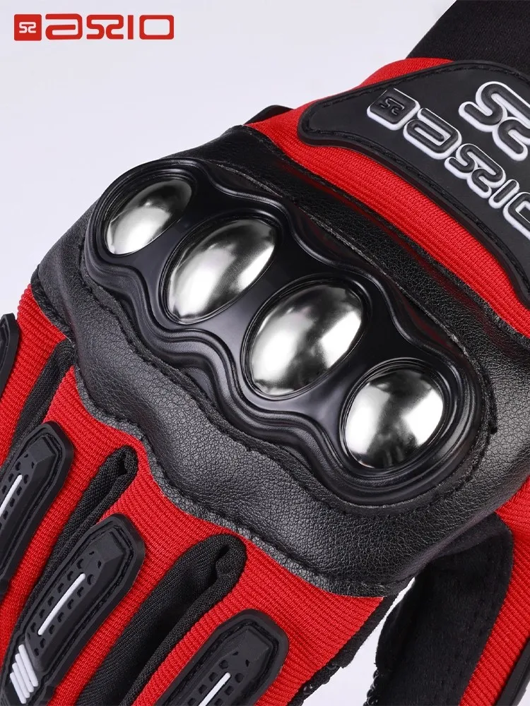 دراجة نارية ركوب الفولاذ المقاوم للصدأ قذيفة حامي قفازات فرط قبضة شاشة تعمل باللمس جميع الأحوال الجوية التهوية تنفس شبكة Luvas