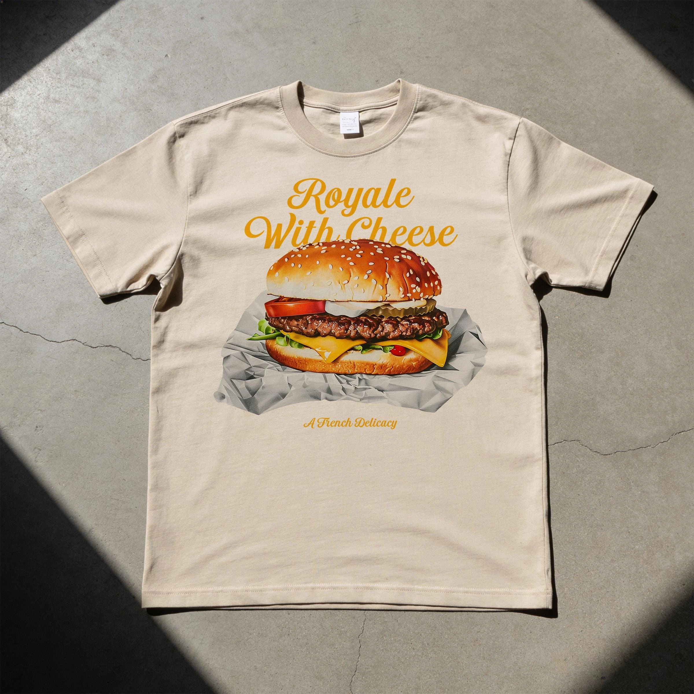 Royal Cheese T-shirt with Interesting Patterns, Fun Men's and Women's Printed Pure Cotton T-shirt with Short Sleeves