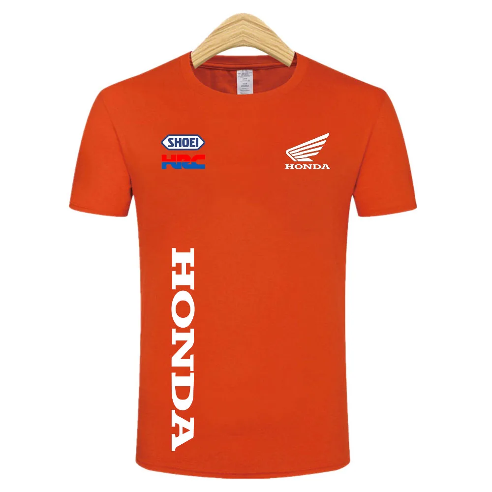 

Летняя мужская футболка Honda, простой и модный летний повседневный дышащий топ с короткими рукавами в стиле Харадзюку, Джерси для мотокросса