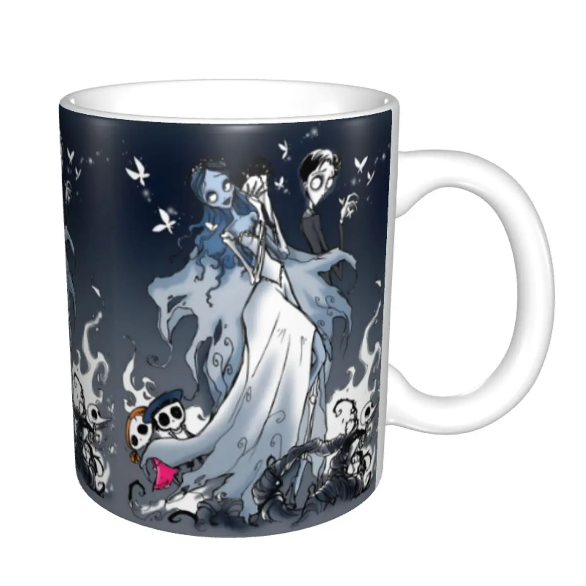 Customized Anime Movie C-Corpse Bride Coffee Mug DIY Sorrow Love Story Ceramic Tea Milk Cup