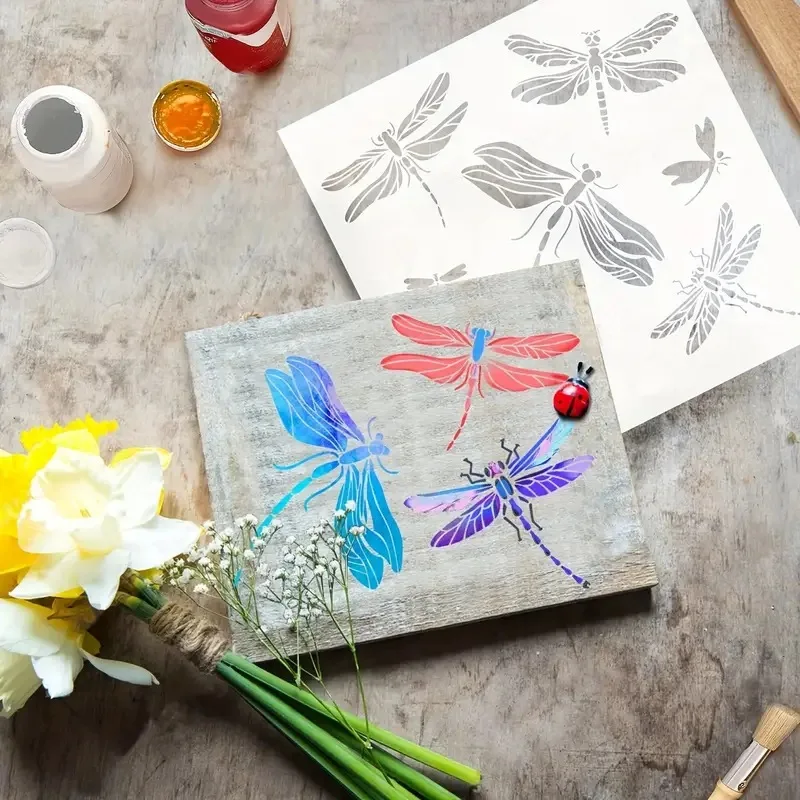 

30*30cm Dragonflies LargeDIY Layering Stencils Wall Painting Scrapbook Coloring Embossing Album Decorative Template