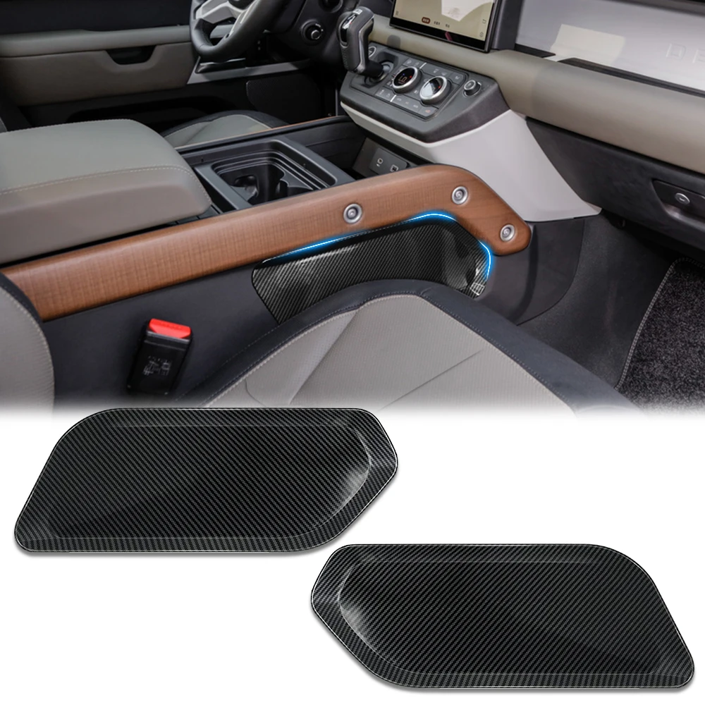 

ABS Carbon Fiber Control Storage Box Side Trim Cover Decorative Sticker Car Accessories For Land Rover Defender 2020-2023