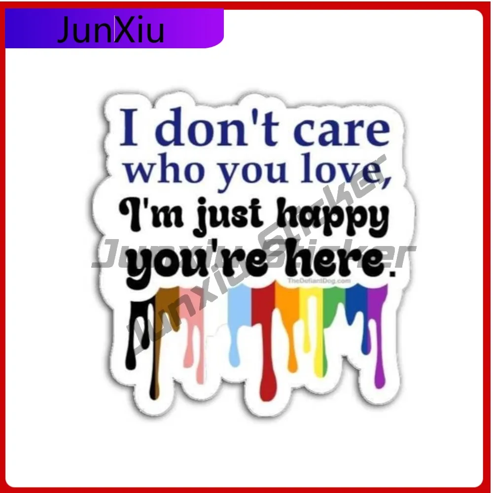 

Progress Pride Lgbtq Positive Affirmation Sticker Scratch-proof Decal Scratch Cover Sticker For Car Bumper Laptop Trolley Case