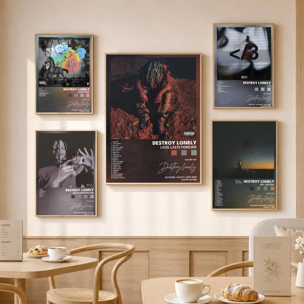 Rapper Singer D-Destroy Lonely Painting Calligraphy High-Definition With Textured Finish Modern Style For Hallway Wall Art Decor