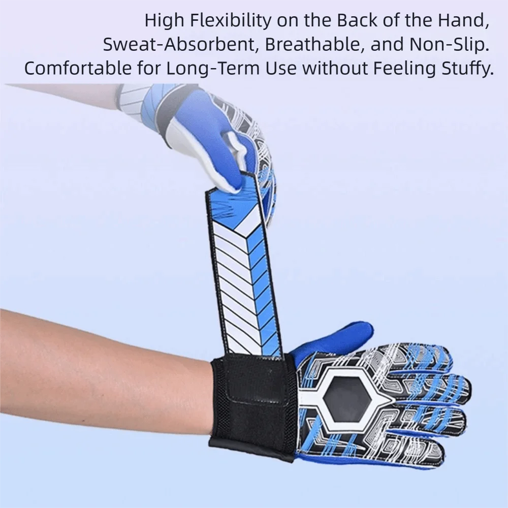 

Finger Protection Goalkeeper Gloves Non-Slip Durable Football Goalkeeper Gloves Thickened Wear-Resistant Sports Gloves Outdoor