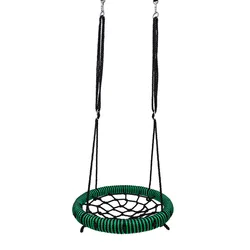60cm Spiders Web Tree Swing, Outdoor Saucer Net Swing, Platform Circular Steel Pipe Hammock, Backyard Round Flying Swing