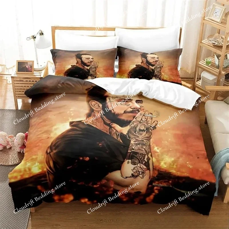 New 3D Print P-Post M-Malone All Season Duvet Cover Bedding Comforter sets Soft Quilt Cover and Pillowcases Single_Double_Queen