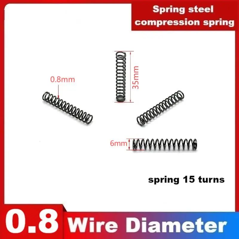 Spring steel Y-shaped compression spring,Wire Dia0.8mm,Outer Dia4/5/6/7/8/9/10/11/12/14mm,Length5/10/15/20/25/30/35/40/45/50mm.