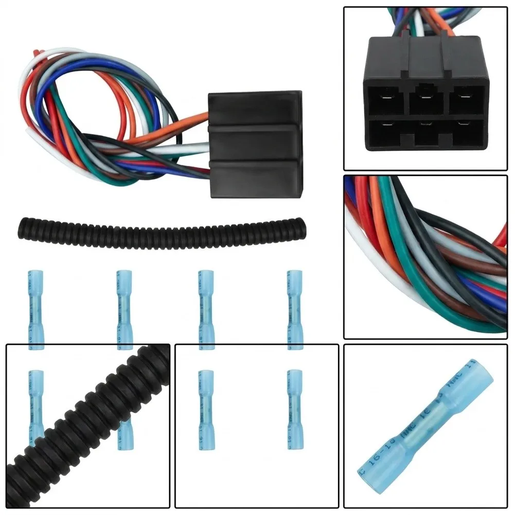 Mix-color 8 Pins Wire Harness Electrical Repair Solutions Brass Construction Material Extreme Temperature Resistant