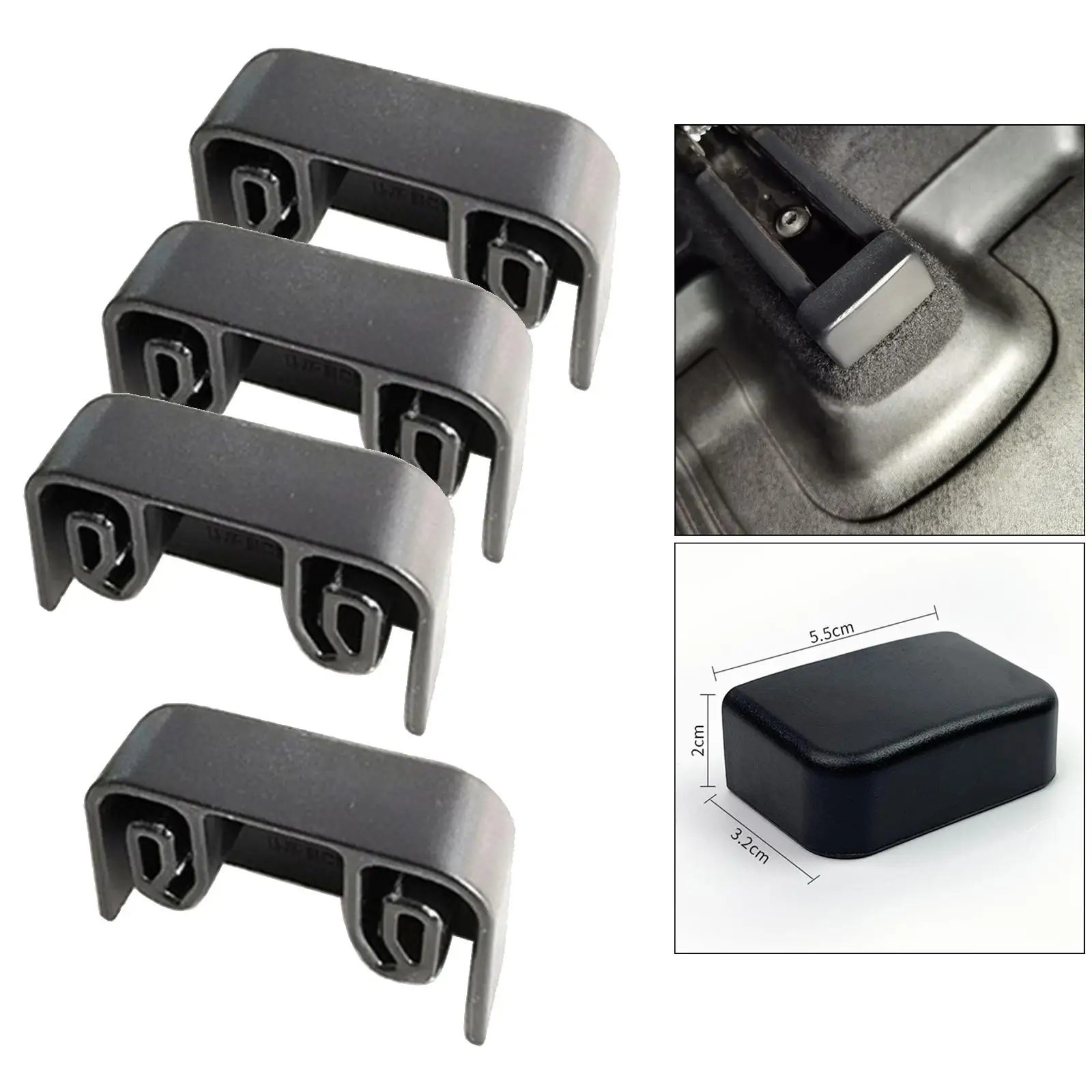 Set of 4 Rear Seat Anti-Kick Plugs Accessories for Tesla Model Y