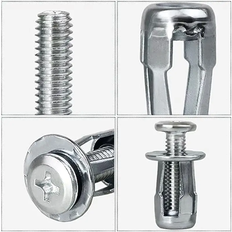 [NEW!A93G】 Expansion Screw Petal Nut, X 20 Petal Shape Metal Nut Jack Nuts Petal For Hollow Wall Iron Plastic Thin Metal Thin