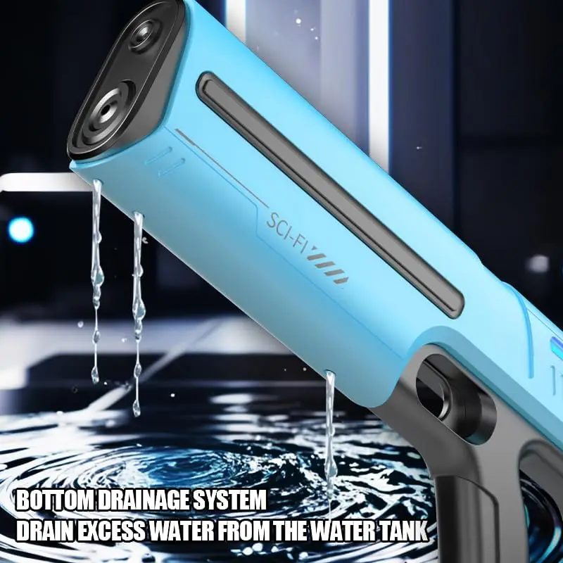 Pistolet à eau électrique à Absorption d'eau automatique, jouet à gicler alimenté par batterie avec lumière LED, cadeau de jeu d'été en plein air