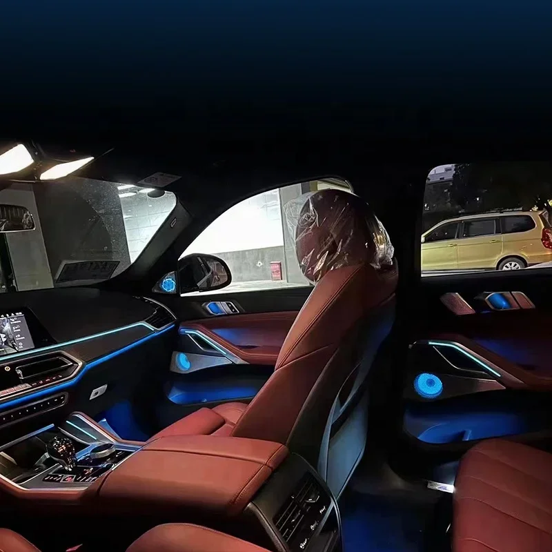 Factory Custom Car Interior Audio System Speaker Cover LED  Tweeter Speaker Horn Cover Ambient Light for X6 G06 view 4