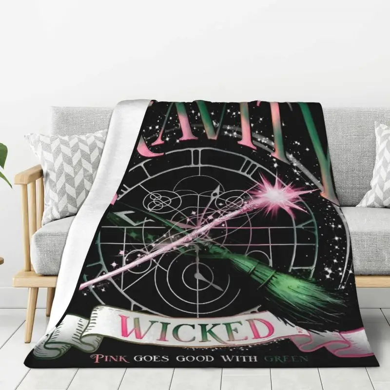 

Custom Wickeds Musical Movie Blanket Soft Fleece Autumn Warm Flannel Throw Blankets for Sofa Home Bedding Quilt