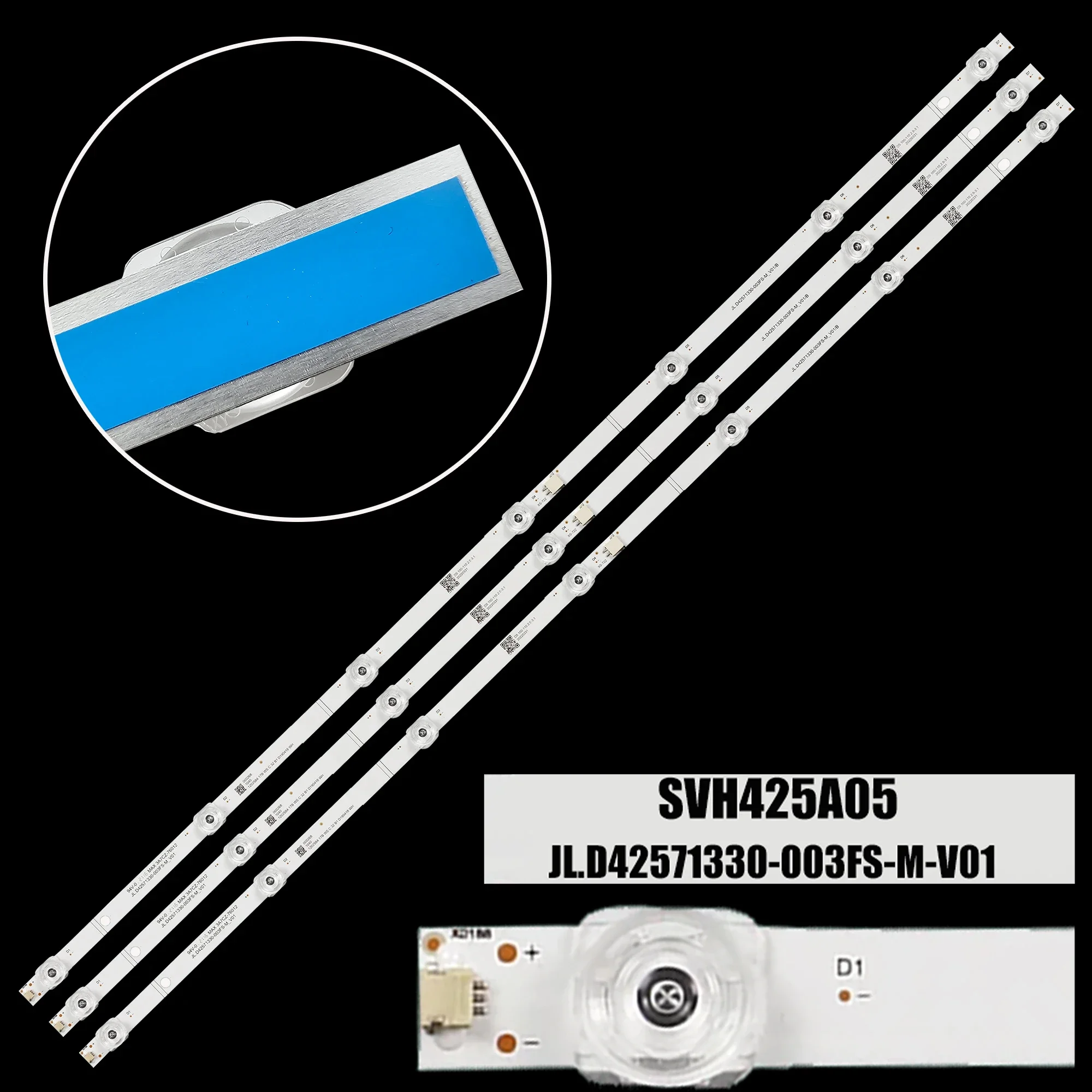 

1/5/10 комплектов светодиодной ленты заднего света для 43V1A H43B7300 T430QVN03.0 43HS260 U43D9100H H43BE7200 SVH425A05 HZ43E35A