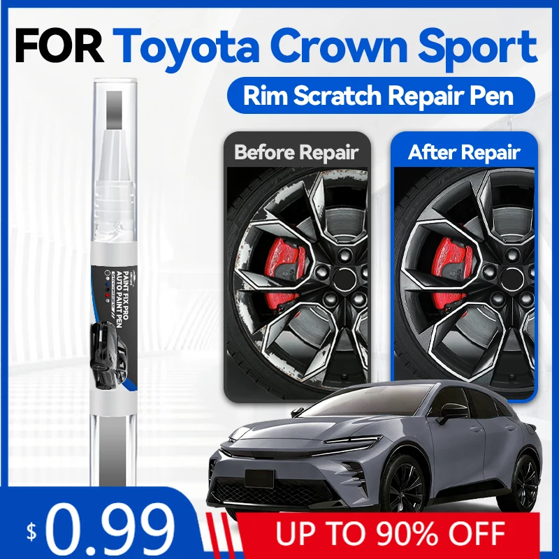 

Карандаш для подкраски колесных дисков Toyota Crown Sport, аксессуары для ремонта царапин, черный 202, серый 1G3, белый 090, красный 3U5, синий