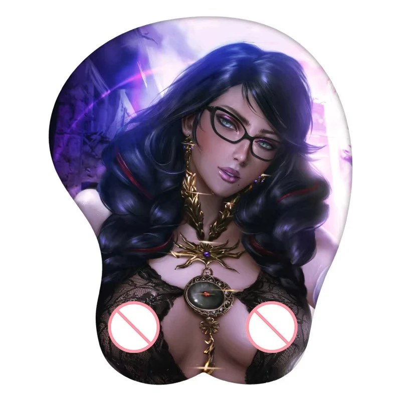 

3d-коврик для мыши Nun Bayonetta, силиконовый сексуальный креативный игровой коврик для запястья, подарок
