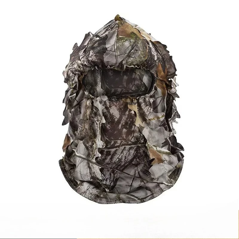 Outdoor  Tactical Hunting Bionic Tree Camouflage Face Mask  Mosquito-proof Bird Watching Head Cover Night Fishing Camo Hood