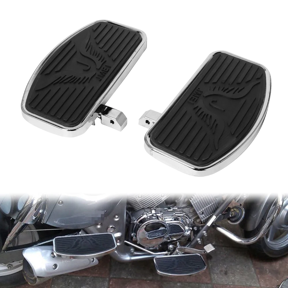 1 Pair Motorcycle Foot Rider Driver Footrest Floorboards For Universal Honda Shadow VTX 1300 1800 Suzuki Boulevard