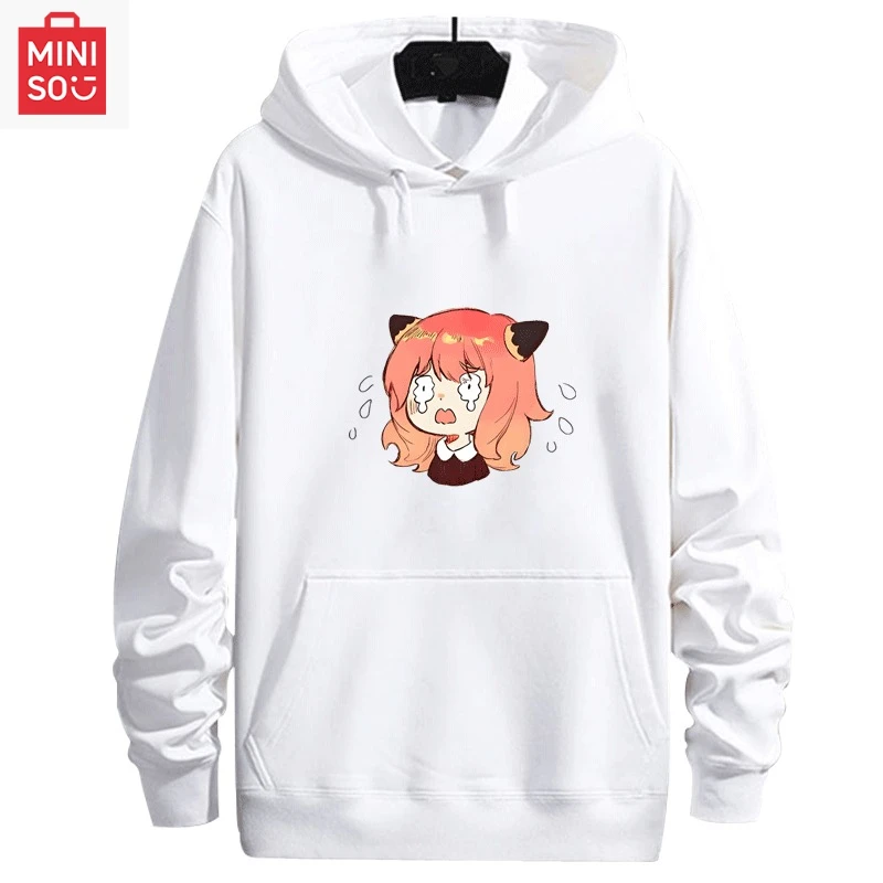 

Толстовка с принтом MINISO SPY×FAMILY Anya Forger, свободная мультяшная, многофункциональная, повседневная и милая девушка