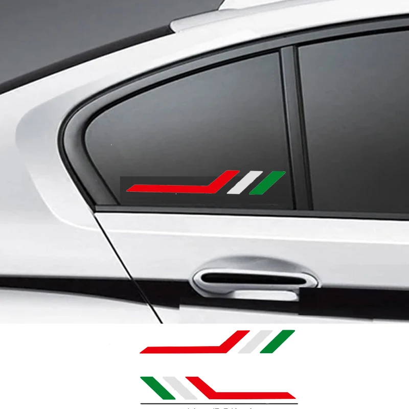 Alfa Romeo Sportiva Body Decals, 2Pcs Waterproof Vinyl Stickers, Auto Exterior Decor for Multiple Car Models