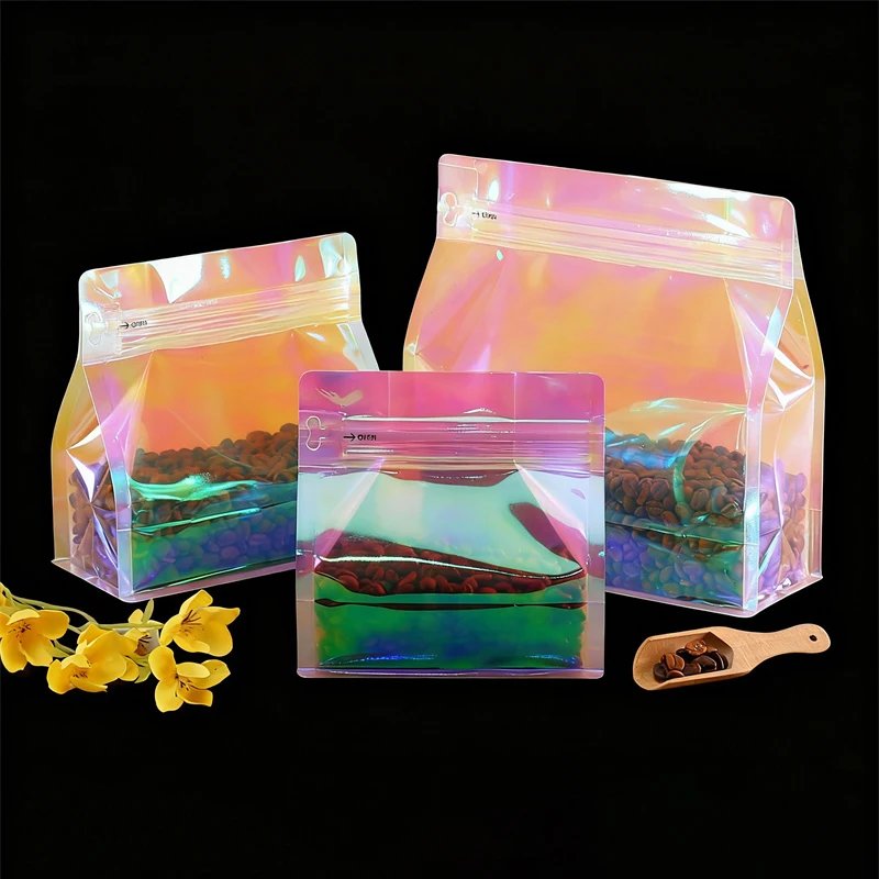 

50 шт., прозрачные герметичные пакеты для упаковки пищевых продуктов, кубик Рубика, молния, влагостойкий домашний герметичный мешок, сумка для хранения кофейных зерен, чая