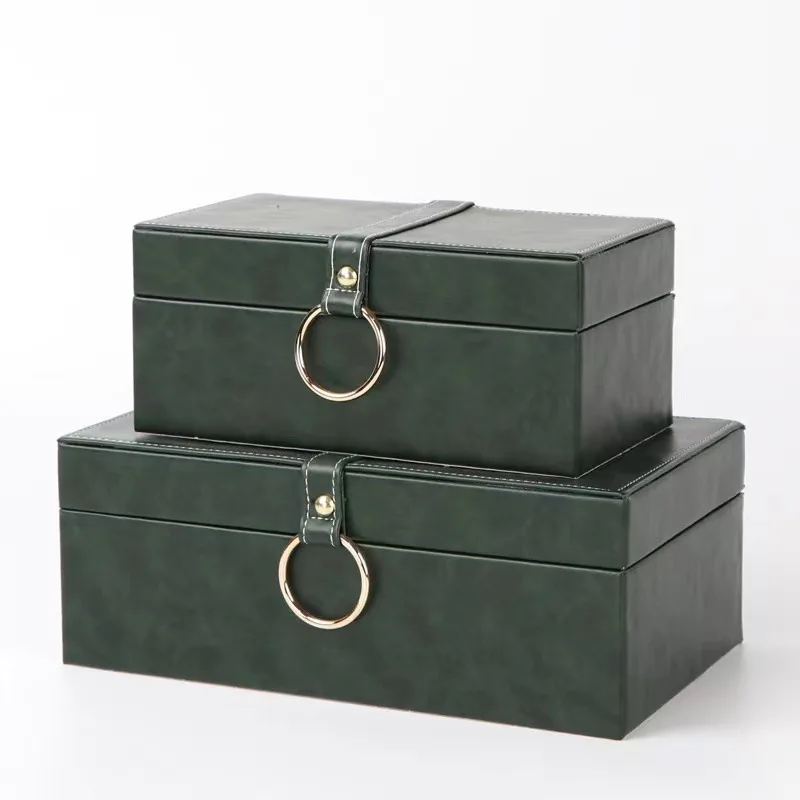 Small  Jewellery Box Leather Ring Necklace Earrings  Jewelry Organizer Boxes Bracelet Display Portable Women Accessories Storage