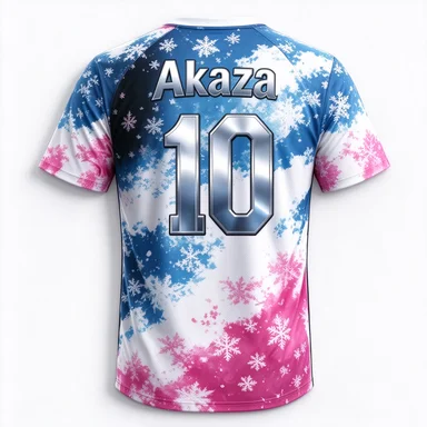 Demon Slayer Printed Mesh Sports Quick Drying V-neck Anime Akaza Snowflake Tie Dye Street Style Sports T-shirt