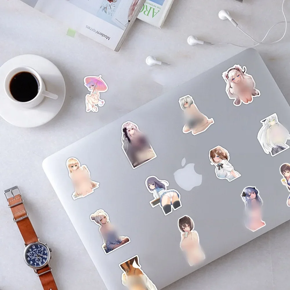 50pcs Cute Two-dimensional Sexy Anime Beauty Graffiti Waterproof Stationery Water Cup Decoration Sticker