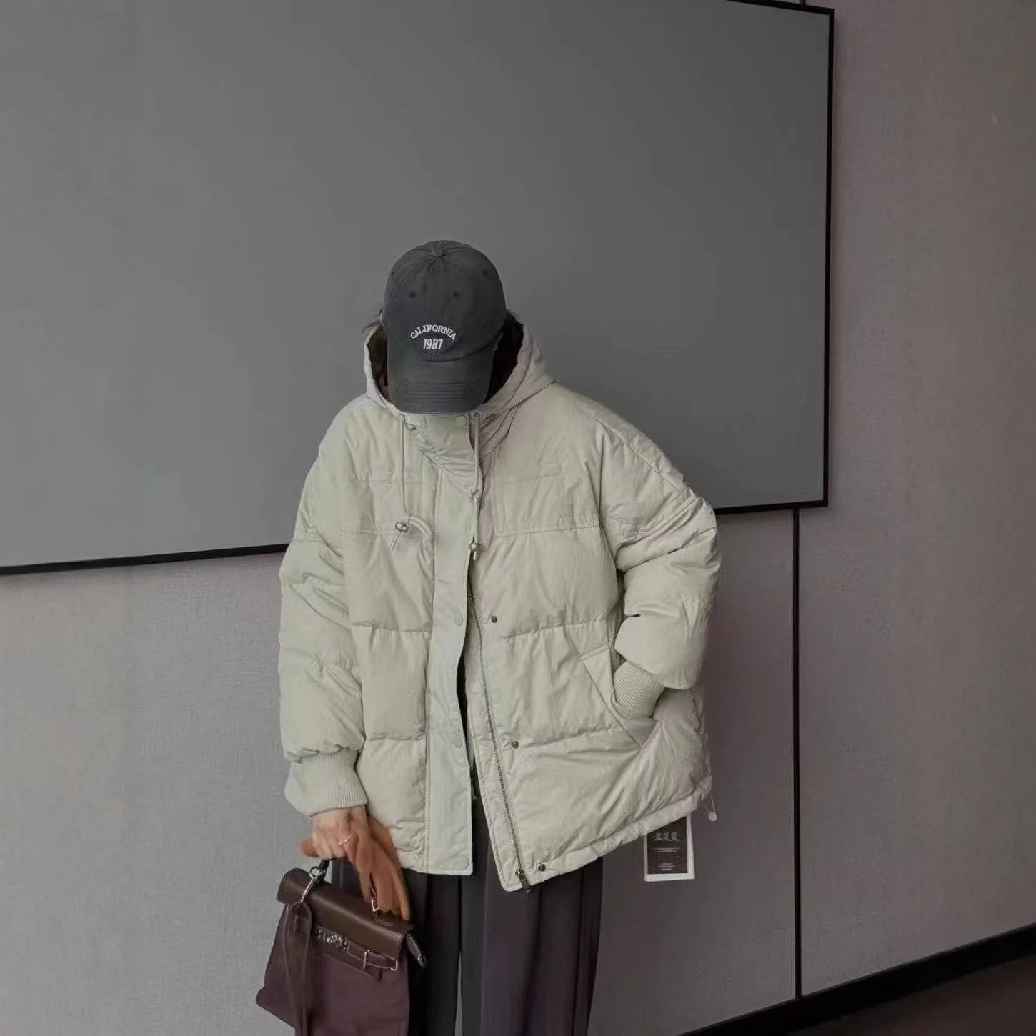 الشتاء أزياء المرأة الجديدة أسفل سترة التنقل مقنعين الدافئة الأبيض بطة أسفل يندبروف أسفل سترة #5