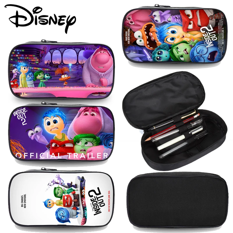 

Disney Movie Inside Out 2 Pen Bag Student Cartoon Large Capacity Storage Stationery Bag Pencil Bag Children's Holiday Gifts