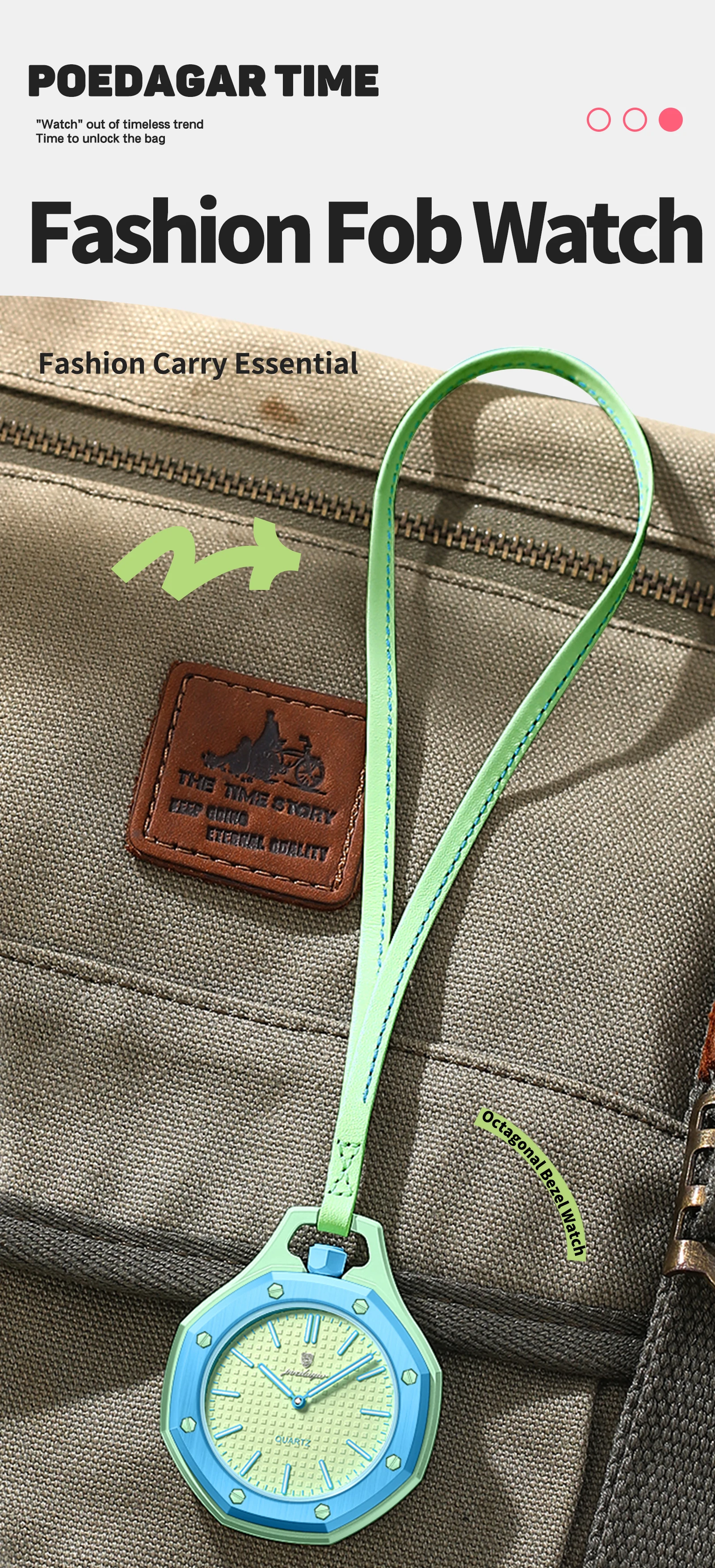 POEDAGAR Modische Casual Herrenuhr Wasserdicht Leuchtend Lanyard Anhänger Dekorative Uhr Tragbare Bonbonfarbene Quarz Herrenuhren – Detail 2