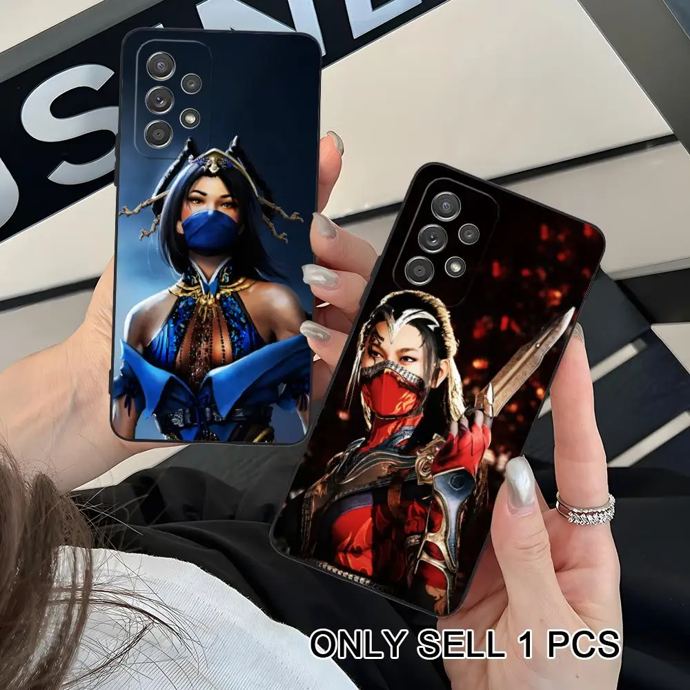 Funda de teléfono Mortal Kombat Kitana para Samsung Galaxy A26 25 24 23 22 21 17 16 15 14 13 12 11 5G, funda de TPU suave a prueba de golpes