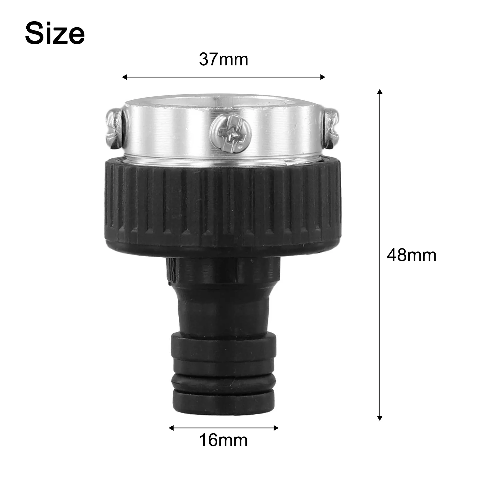 Four Screw Secured Hose Connector for 18 24mm Faucets ABS Aluminum Build Ensures Consistent Water Delivery Without Leakage