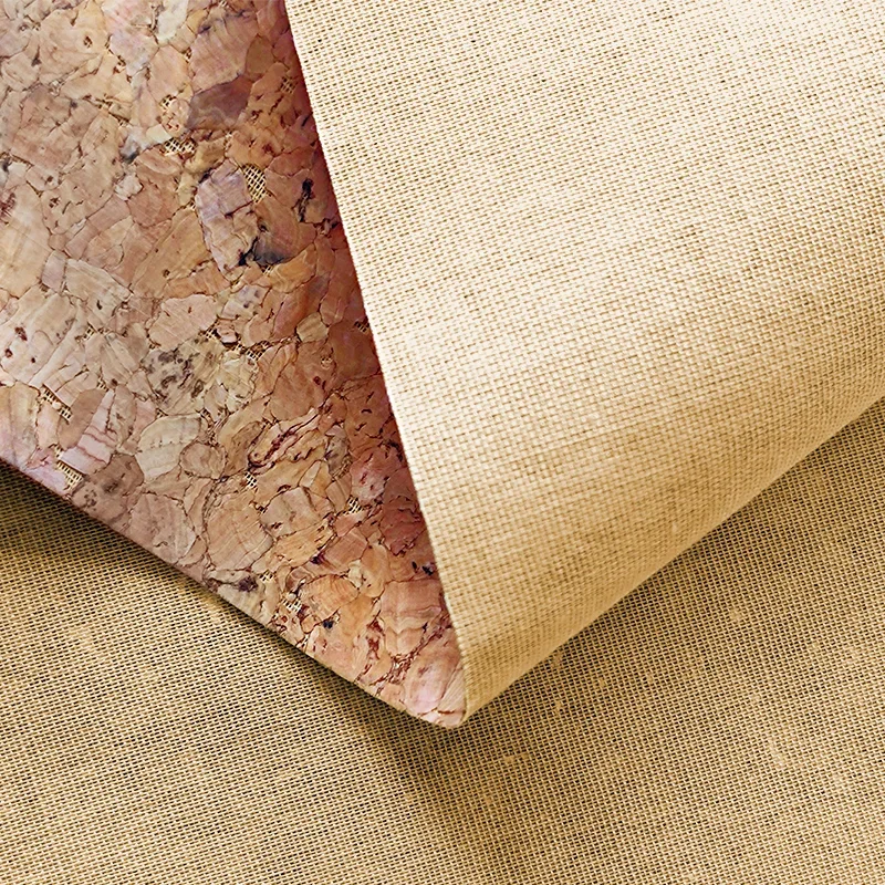 Cork Leather Thin Wood Grain PU Faux Leahter Fabric for Making crafts Shoe Bag Decorative DIY Craft Sewing 30x135cm/Roll