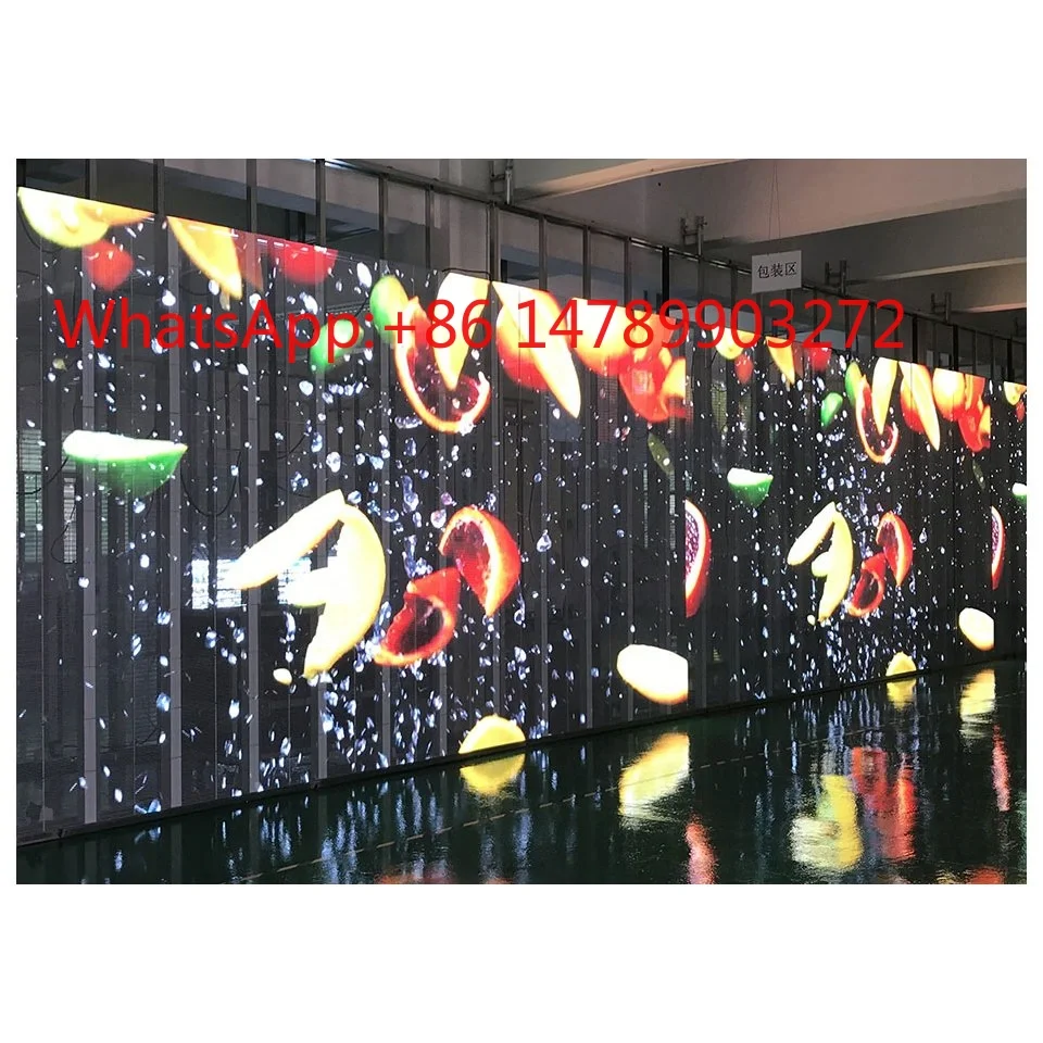 

P3.91-P7.81 Transparent LED Wall Indoor Window Glass Commercial Advertising Panel