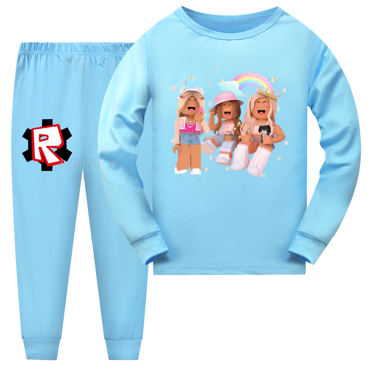 جديد الكرتون طويلة الأكمام الأطفال منامة للبنين والبنات الصيف الطفل المفروشات المنزلية للفتيات الصغيرات الساخن ROBLOX #2