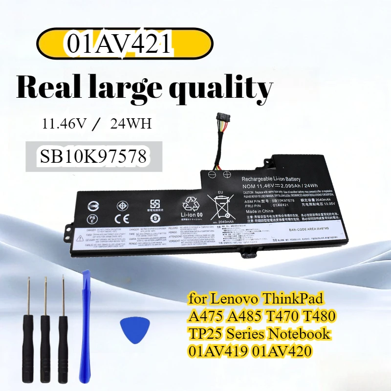 01AV421 SB10K97578 Laptop Internal Battery for Lenovo ThinkPad A475 A485 T470 T480 TP25 Series Notebook 01AV419 01AV420