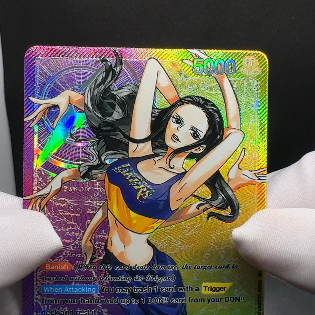 One Piece TCG OPCG English Leader card Nico Robin Purple Yellow