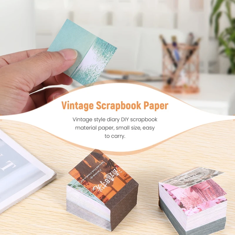 800 PCS Scrapbook Material Paper, Vintage Journaling Supplies Scrapbooking Material Paper Scenery, Art Craft Supplies