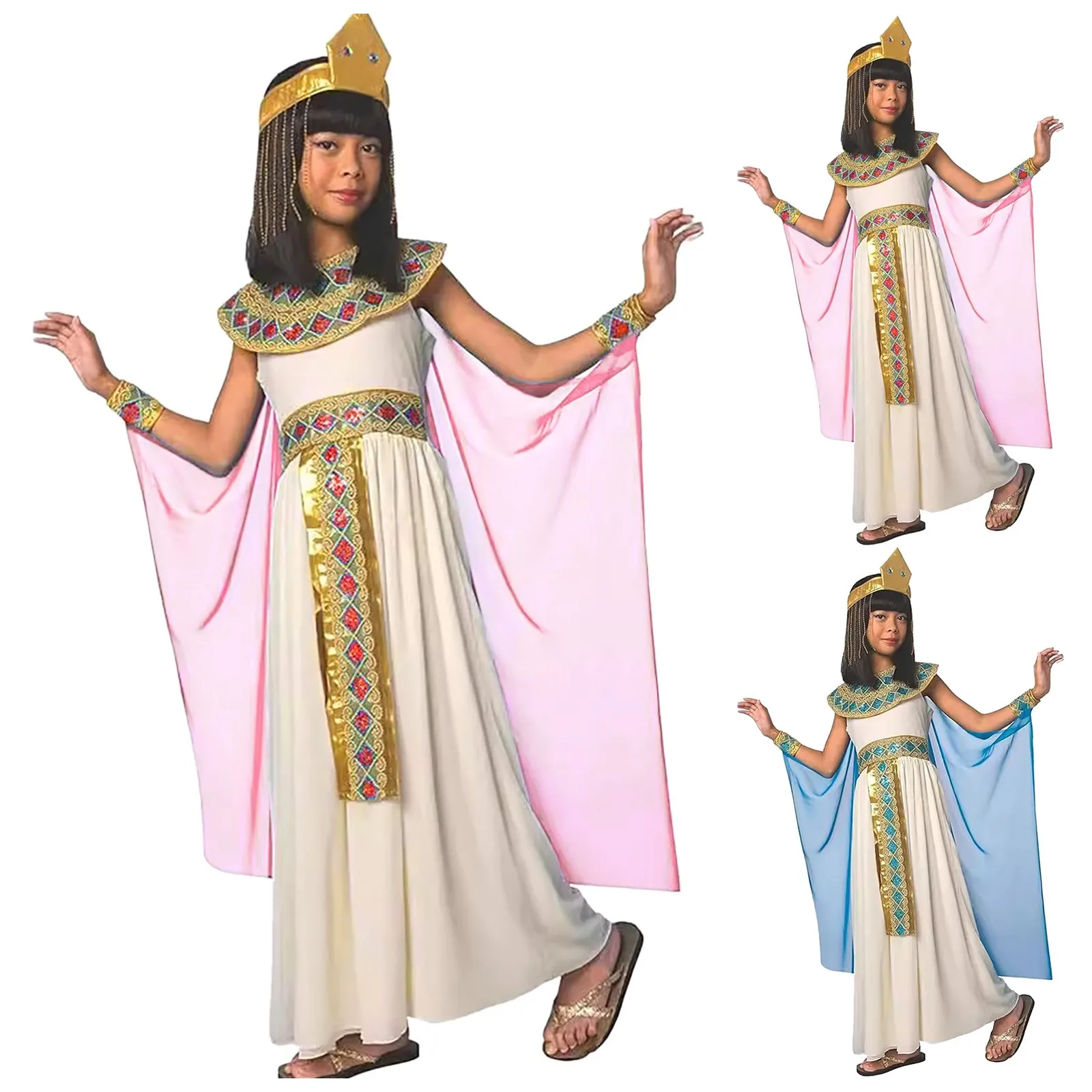 Cosplay Meisjes Middeleeuwse Halloween Carnaval Kostuum Cosplay Jurk Egypt Queen Kostuum Rollenspel Toneelvoorstelling Kostuum