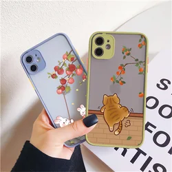 Cartoon Cat Phone Case For iPhone 16 14 13 15 11 Pro Max 12 Mini Rabbit Case For iPhone 7 8 14 Plus SE 2020 X XR XS Back Covers