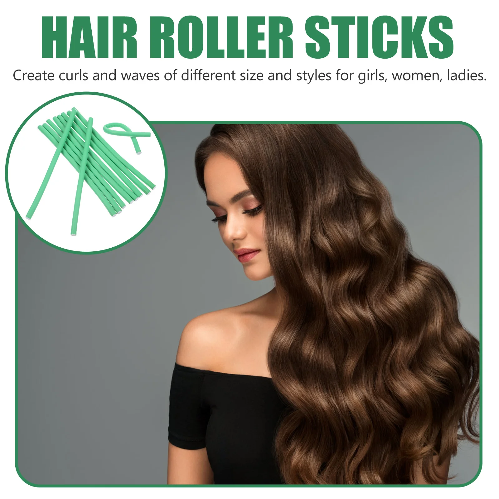 

20pcs 1.0Mm Cold Wave Hair Curler Flex Rods For Spiral Curls Long Lasting Heatless Styling Tool Hair Curling Sponge Rollers