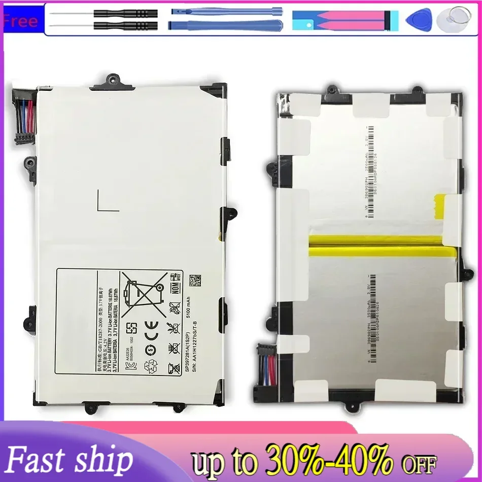 

SP397281A (1S2P) SP368487A 5100mAh Battery For Samsung GALAXY Tab 8.9 P7300 7310 7320 P739/7.7 P6800 P6810 Batteria