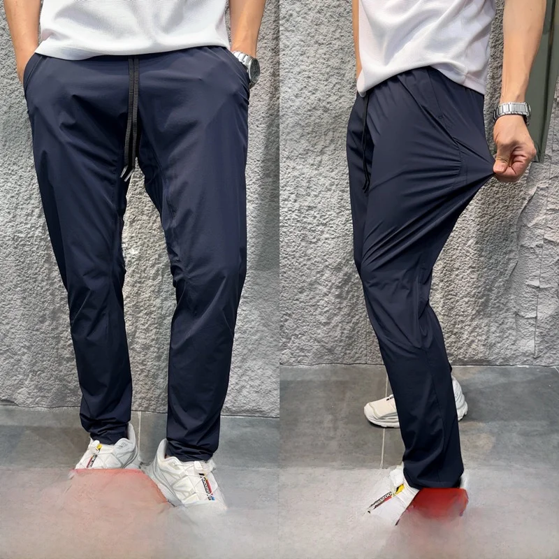 

Скандинавские высококачественные мужские ультратонкие дышащие спортивные повседневные брюки с вырезами на талии, защита от солнца UPF50, длинные брюки