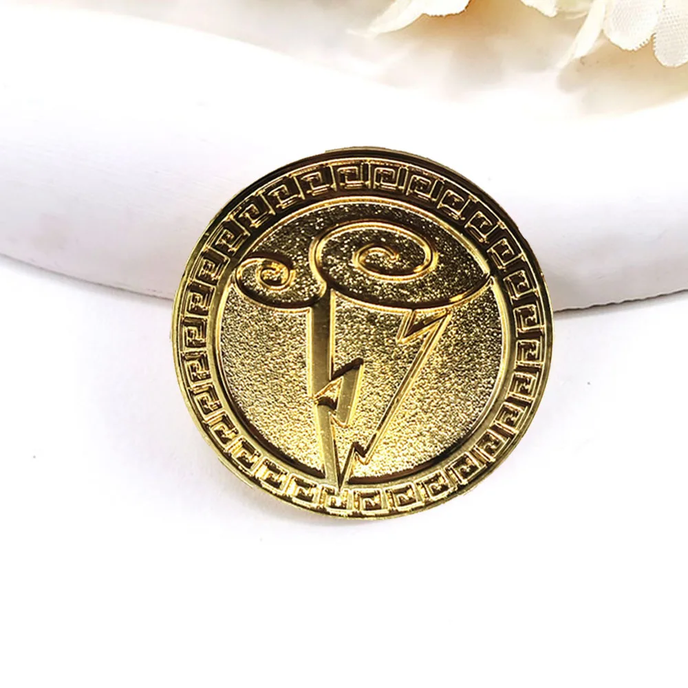 Broche con medallón del símbolo de los dioses de Hércules, insignias de Metal esmaltadas, broches de Pin para solapa, chaquetas, pantalones vaqueros, accesorios de moda