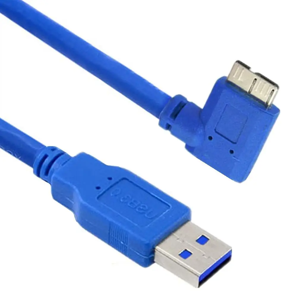 30cm 1M 90 degree right angled Micro B USB 3.0 Data Sync Charging Short 5Gbps Cable for USB3.0 Mobile hard disk  SLR Camera