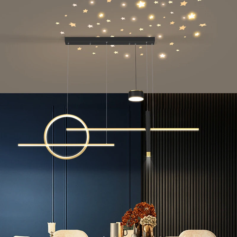 

Nordic Starry Pendant Lights Dining Room Hanging Lamp Modern Chandelier Lighting LED Pendant Lamp for Dining Table Bedroom