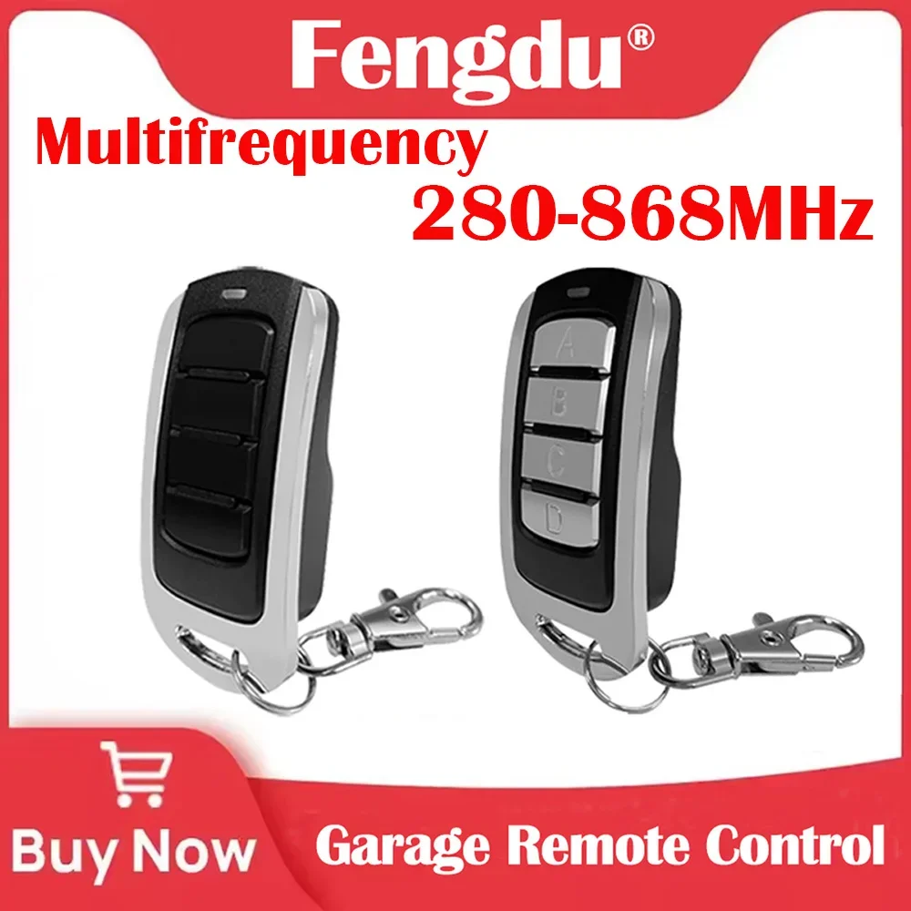 Garage Remote Electronic Gate Control Multifrequency 280-868MHZ 4 in 1 Gate Key Fob Command Hand Transmitter